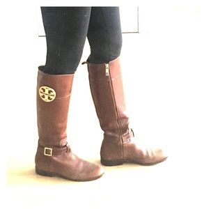 COPY - Tory Burch Flat Walking Boots in Brown Leather